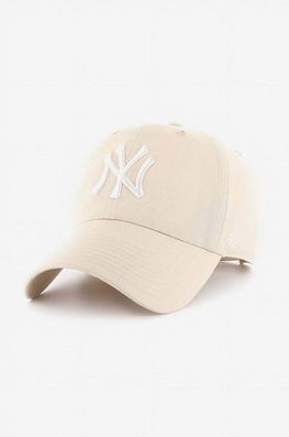 47brand șapcă De Baseball Din Bumbac Culoarea Bej, Cu Imprimeu 47 Brand