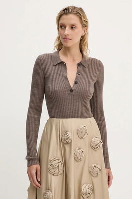 Herskind Pulover De Lana Cadee Femei, Culoarea Maro, Light, 5313825