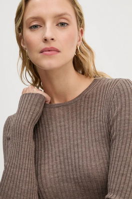 Herskind Pulover De Lana Camb Femei, Culoarea Maro, Light, 5312825