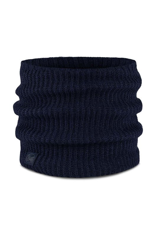 Buff Fular Impletit Rutger Culoarea Albastru Marin, Neted, 129695 Bleumarin