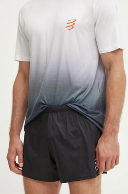 Compressport Pantaloni Scurți De Alergare Racing Split Culoarea Negru, ASHM3759