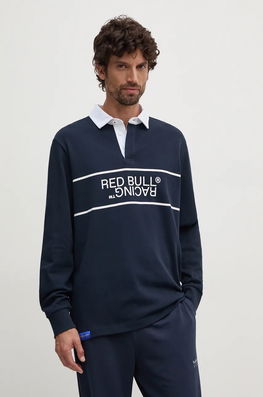 Red Bull Racing X Pepe Jeans Longsleeve Din Bumbac Red Bull Racing X Pepe Jeans Culoarea Albastru Marin, Cu Imprimeu, RM540011 Bleumarin