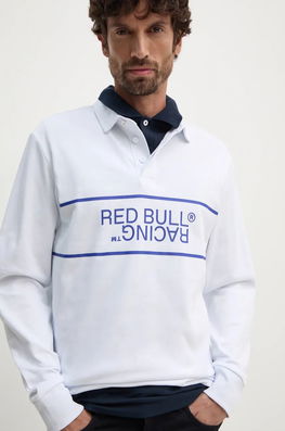 Red Bull Racing X Pepe Jeans Longsleeve Din Bumbac Red Bull Racing X Pepe Jeans Culoarea Alb, Cu Imprimeu, RM540011