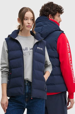 Red Bull Racing X Pepe Jeans Vesta Red Bull Racing X Pepe Jeans Culoarea Albastru Marin, De Iarna, RU400002 Bleumarin