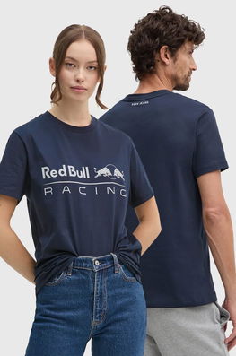 Red Bull Racing X Pepe Jeans Tricou Din Bumbac Red Bull Racing X Pepe Jeans Culoarea Albastru Marin, Cu Imprimeu, RU500005 Bleumarin