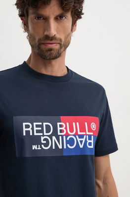 Red Bull Racing X Pepe Jeans Tricou Din Bumbac Red Bull Racing X Pepe Jeans Barbati, Culoarea Albastru Marin, Cu Imprimeu, RM500001 Bleumarin