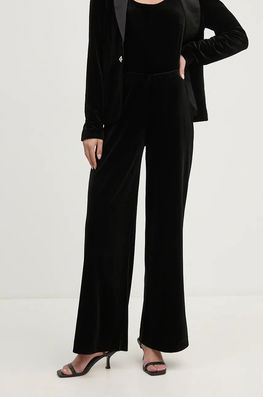 Joseph Ribkoff Pantaloni De Catifea Culoarea Negru, Lat, High Waist, 244927