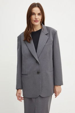 Simona Corsellini Sacou Culoarea Gri, Un Singur Rand De Nasturi, Neted, A24CPGI015
