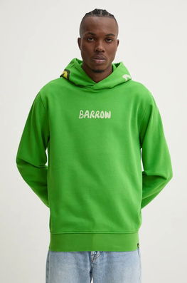 Barrow Hanorac De Bumbac Barbati, Culoarea Verde, Cu Glugă, Cu Imprimeu, F4BWUAHS042