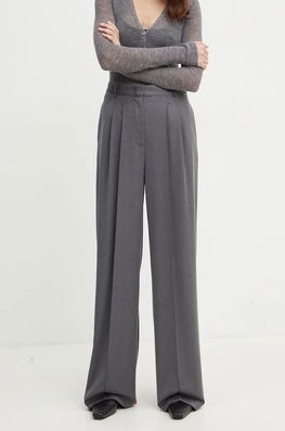 Simona Corsellini Pantaloni Femei, Culoarea Gri, Lat, High Waist, A24CPPA012