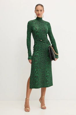 Simona Corsellini Rochie Culoarea Verde, Maxi, Drept, A24CPAB039