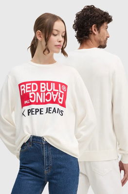 Red Bull Racing X Pepe Jeans Pulover De Bumbac Red Bull Racing X Pepe Jeans Culoarea Bej, Light, RU700002