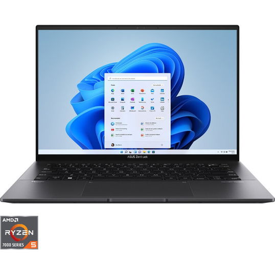 Ultrabook ASUS 14'' Zenbook 14 OLED UM3402YA, 2.8K 90Hz, Procesor AMD Ryzen™ 5 7430U (16M Cache, up to 4.3 GHz), 16GB DDR4X, 512GB SSD, AMD Radeon, Win 11 Pro, Jade Black