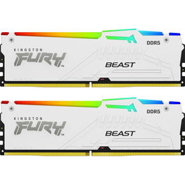 Memorie Kingston FURY Beast RGB White 32GB DDR5 6000MHz CL30 Dual Channel Kit
