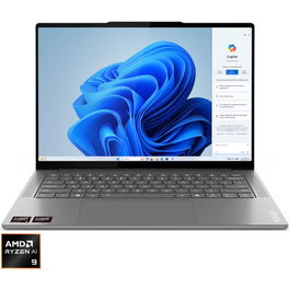 Ultrabook Lenovo 14.5'' Yoga Pro 7 14ASP9, 2.8K OLED 120Hz, Procesor AMD Ryzen™ AI 9 365 (24M Cache, up to 5.0 GHz), 32GB LPDDR5X, 1TB SSD, AMD Radeon 880M, Win 11 Pro, Luna Grey, 3Yr Onsite Premium Care