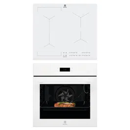 Pachet incorporabil Electrolux - Cuptor electric EOE8P39WV SenseCook, Wi-Fi, 72 l + Plita inductie EIV63440BW, 60 cm, functie punte