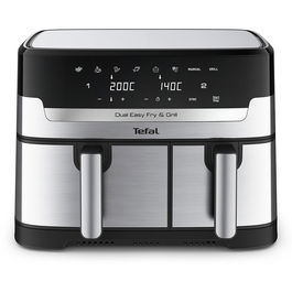 Friteuza dubla TEFAL Easy Fry&Gril EY905D10, 2.4kg, 8.3l, 2700W, negru-argintiu