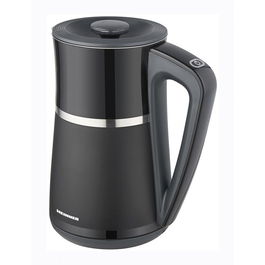 Fierbator electric HEK-D22002WBK, 1850-2200W, 1.7L, perete dublu, display LCD, 5 setari temperatura, oprire automata, Negru
