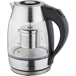 Fierbator electric cu filtru ceai Fram FEK-MTF2200G , 1850-2200W, 1.8l, filtru detasabil, Gri