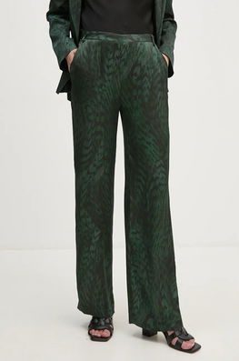 La Petite Française Pantaloni PFPALPITANT Femei, Culoarea Verde, Drept, High Waist, PFPALPITANT