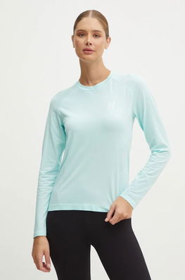 Compressport Longsleeve Pentru Alergare Performance Culoarea Turcoaz, ATSW4955