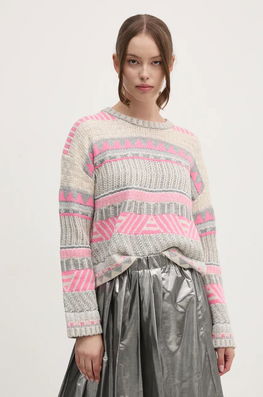 OUI Pulover Din Amestec De Lana Femei, Culoarea Gri, 89590