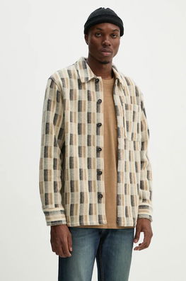A.P.C. Camasa De Lana Surchemise Stanley Culoarea Bej, Cu Guler Clasic, Relaxed, WVBDG.H02989