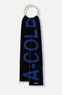 WALL* Fular De Lână Fracture Culoarea Albastru Marin, Modelator, ACWUA203 A-COLD-WALL* Bleumarin