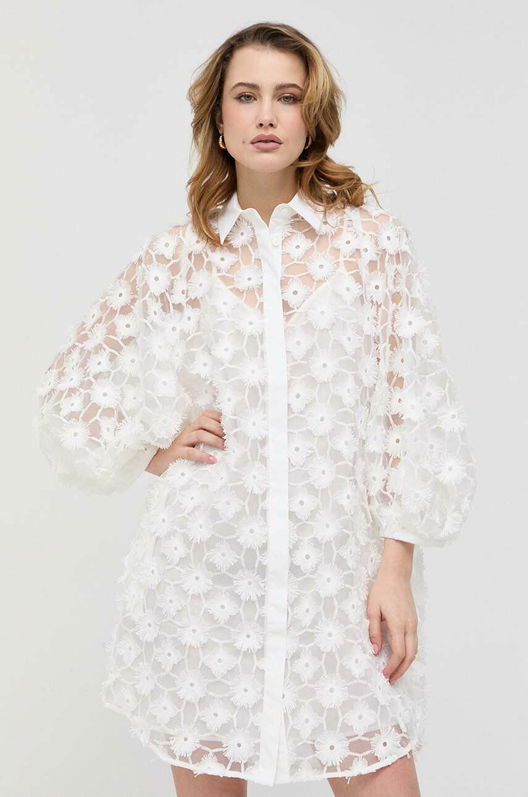Silvian Heach Rochie Culoarea Alb, Mini, Drept