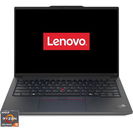 Laptop Lenovo 14'' ThinkPad E14 Gen 6, WUXGA IPS, Procesor AMD Ryzen™ 5 7535HS (16M Cache, up to 4.55 GHz), 32GB DDR5, 1TB SSD, AMD Radeon 660M, No OS, Black