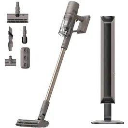 Aspirator vertical cu statie de golire Dreame Z10 station VPV17A, max. 481W, max. 20000Pa, 3 moduri de aspirare, rezervor praf 0.6l, rezervor statie golire 2.5l, baterie 2900mA, autonomie pana la 65 min, afisaj LED, gri