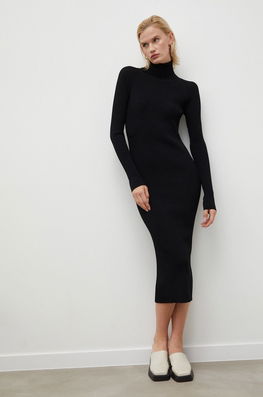 Herskind Rochie Culoarea Negru, Midi, Mulata