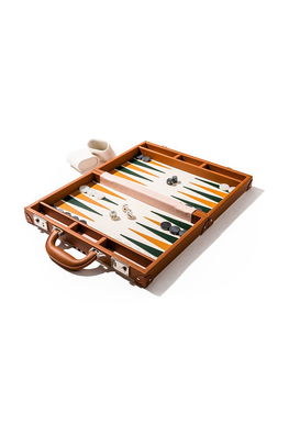 Business & Pleasure Co. Joc De Societate Backgammon Set Alb
