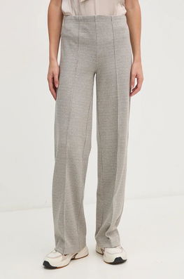 OUI Pantaloni Femei, Culoarea Bej, Drept, High Waist, 88767