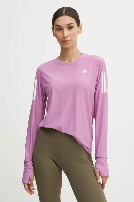 Adidas Performance Longsleeve Pentru Alergare Own The Run Culoarea Violet, IV5414