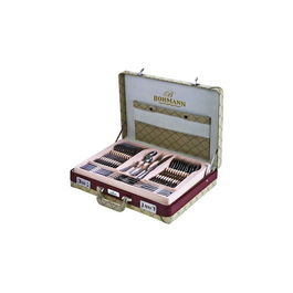 Set tacamuri 72 piese Bohmann, cu diplomat crem, model oglinda