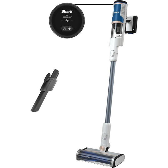 Aspirator vertical Shark BU1120EU Floordetect, 181 W, Recipient 0.42 l, Autonomie 40 minute Albastru/Gri
