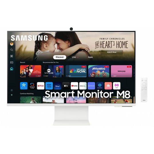 Monitor Samsung, TV Experience, LS32DM801UUXDU, Smart, 32, 4ms, 4K UHD, Alb, AI