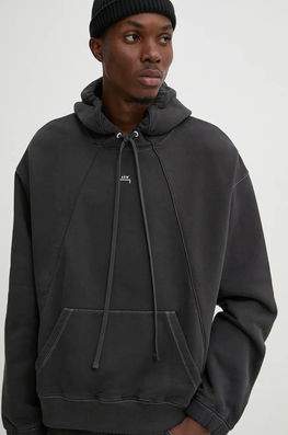 WALL* Hanorac De Bumbac Millbank Hoodie Barbati, Culoarea Gri, Cu Glugă, Neted, ACWMW197 A-COLD-WALL*