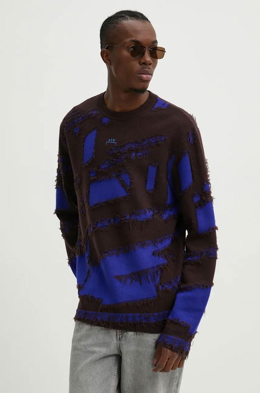 WALL* Pulover De Lana Frontage Knit Crewneck Barbati, ACWMK169 A-COLD-WALL* Albastru