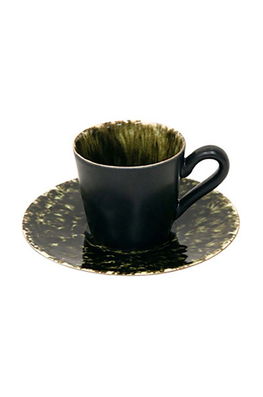 Costa Nova Set Cești și Farfurioare Pentru 6 Persoane. Riviera 80 Ml Verde