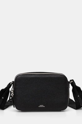 A.P.C. Borseta De Piele Camera Bag Soho Culoarea Negru, PXBLH.M61695