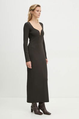 Nanushka Rochie JERICA Maxi, Mulata, NW24PFBS22697 Negru