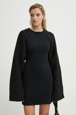 Nanushka Rochie ARIEDNA Culoarea Negru, Mini, Mulata, NW24PFBS21399
