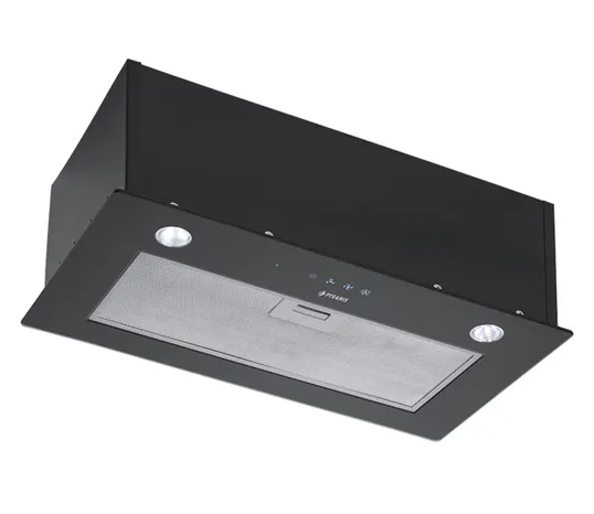 Hota total incorporabila Pyramis 52cm Full Black Glass