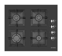 Plita gaz Pyramis 2225 Black Glass Cast Iron Protection