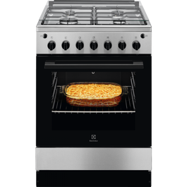 Aragaz Electrolux LKG604001X, Gaz, 4 Arzatoare, Grill, Rotisor, Autocuratare catalitica, Aprindere Electrica, 60x60 cm, Inox, Antiamprenta