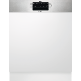 Masina de spalat vase partial incorporabila AEG FEE52910ZM, 60 cm, Tehnologie AIRDRY, Motor inverter, inox