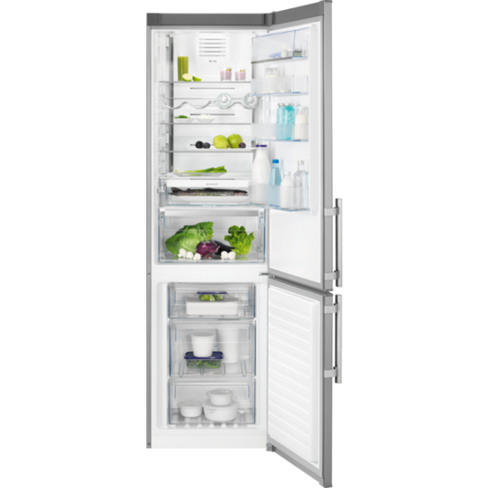 Combina frigorifica No Frost Electrolux EN3790MKX, 60 cm, afisaj LCD, inox