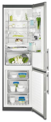 Combina frigorifica No Frost Electrolux EN3790MFX, 60 cm, inox, A++